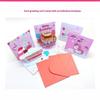3D  Up Happy Birthday Greeting Card Delicate Handmade Cake Design Foldable for Coworker Birthday Surprise Small Gift