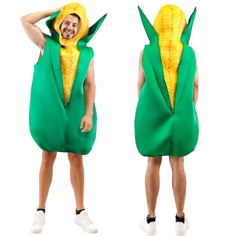 Corn Costumes Vegetable Cosplay Party For Halloween Stage Performance Dress Up