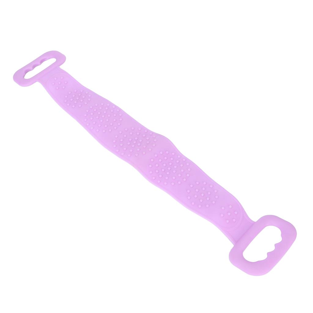 Silicone Back Scrubber Double Sided Bath Shower Exfoliating Back Cleaning Belt Strap for Men Women