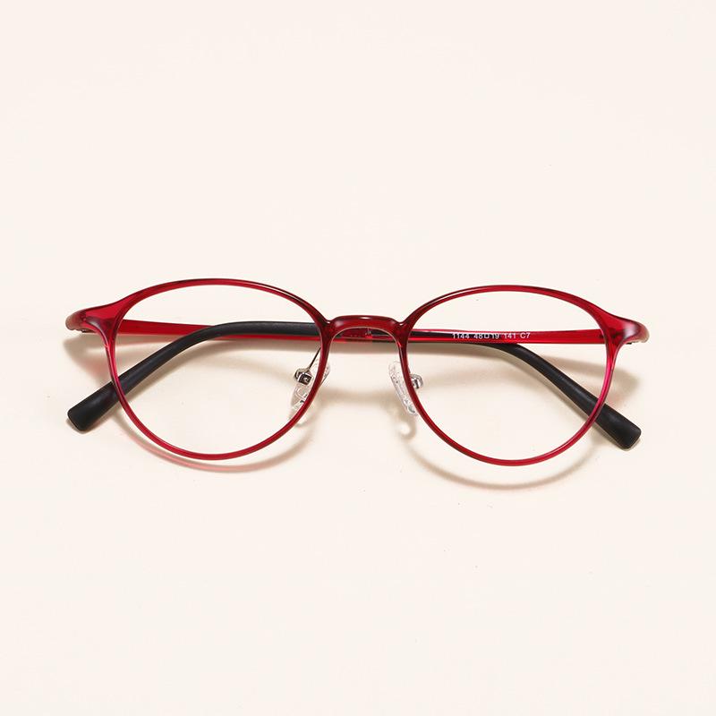 1144 Ultralight Tungsten-Carbon Plastic Myopia Eyeglass Frames for Men & Women - Small Oval Student Optical Glasses