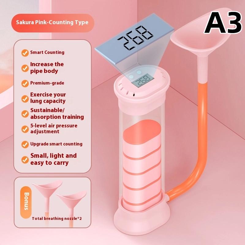 Adjustable Diaphragm Breathing Dumbbell Trainer For Core Strength Facial Toning Lung Capacity Expander