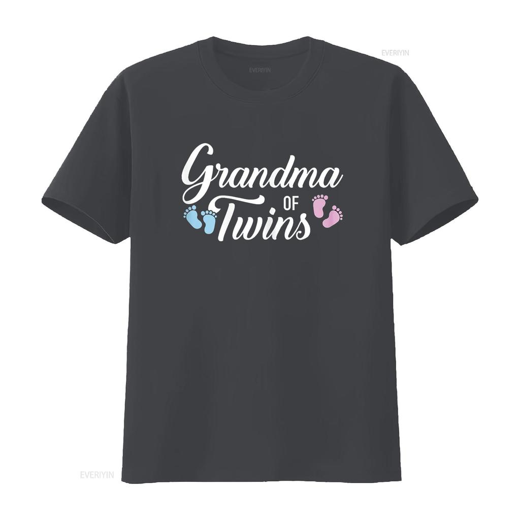 Grandma of twins T Shirt vintage Washed Comfortable Slightly designer clothes homme streetwear graphic Stretched Breathable