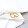 S925 Sterling Silver Gold-Plated Adjustable Oval Ring, Unset and Handmade, Light Luxury Fashion, Exquisite Design, 7*9.