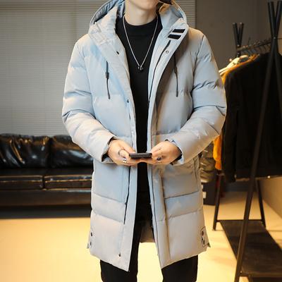 Men's Winter Knee-length Large-size Cotton-padded Clothes Men's Jackets Korean Version Slim-fitting Thickened Thermal Cotton-padded Jackets