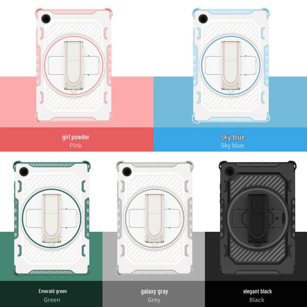 Samsung Tablet A8X/A11/A9+ Rotating Stand Case with Hand Strap