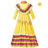 Abito Lungo Danza Folkloristica Messicana - Nuovo Costume di Halloween per Spettacolo Scolastico