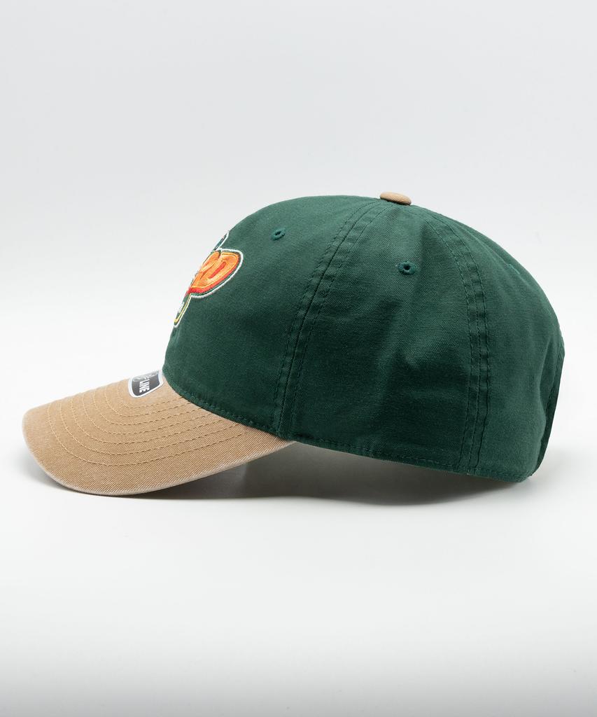 Wieoldeuwoldeu Weald Tower Pigment Color Block Ball Cap Green