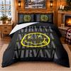 Printed 3Pcs Bedding Set Nirvana Pattern Bed Sheet Pillowcase For Bedroom Decor