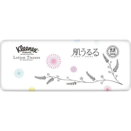 Nippon Paper Crecia Kleenex Hada Ururu Soft Pack 240 packs x 3 White