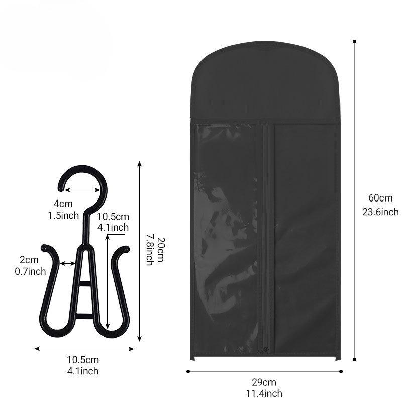 

12PCS Hair Extension Holder Wig Storage for Multiple Wigs Holder Wig Bags Storage with Hanger Hair Extension Storage Wig Hanger for Multiple Wigs 24inch