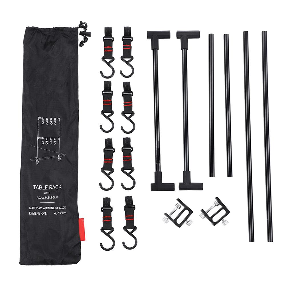 Outdoor Desktop Storage Rack Multifunction Ultralight Portable Desktop Shelf with Adjustable Camp