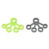 2pcs Portable Silicone Finger Stretcher High Elasticity Five Fingers Stretch Band for Guitarist Green Grey 8.8lb