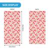 Red Cherry Pink Hearts Bandana Neck Warmer for Women Men Hiking Ski Scarf Gaiter Windproof Dustproof Wrap Face Cover Headband