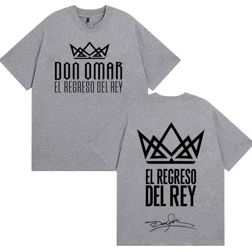 Rapper Don Omar The Last King Tour 2026 Magliette Stampate Uomo Donna Magliette alla Moda Y2K Manica Corta Abbigliamento Casual Leggero Traspirante