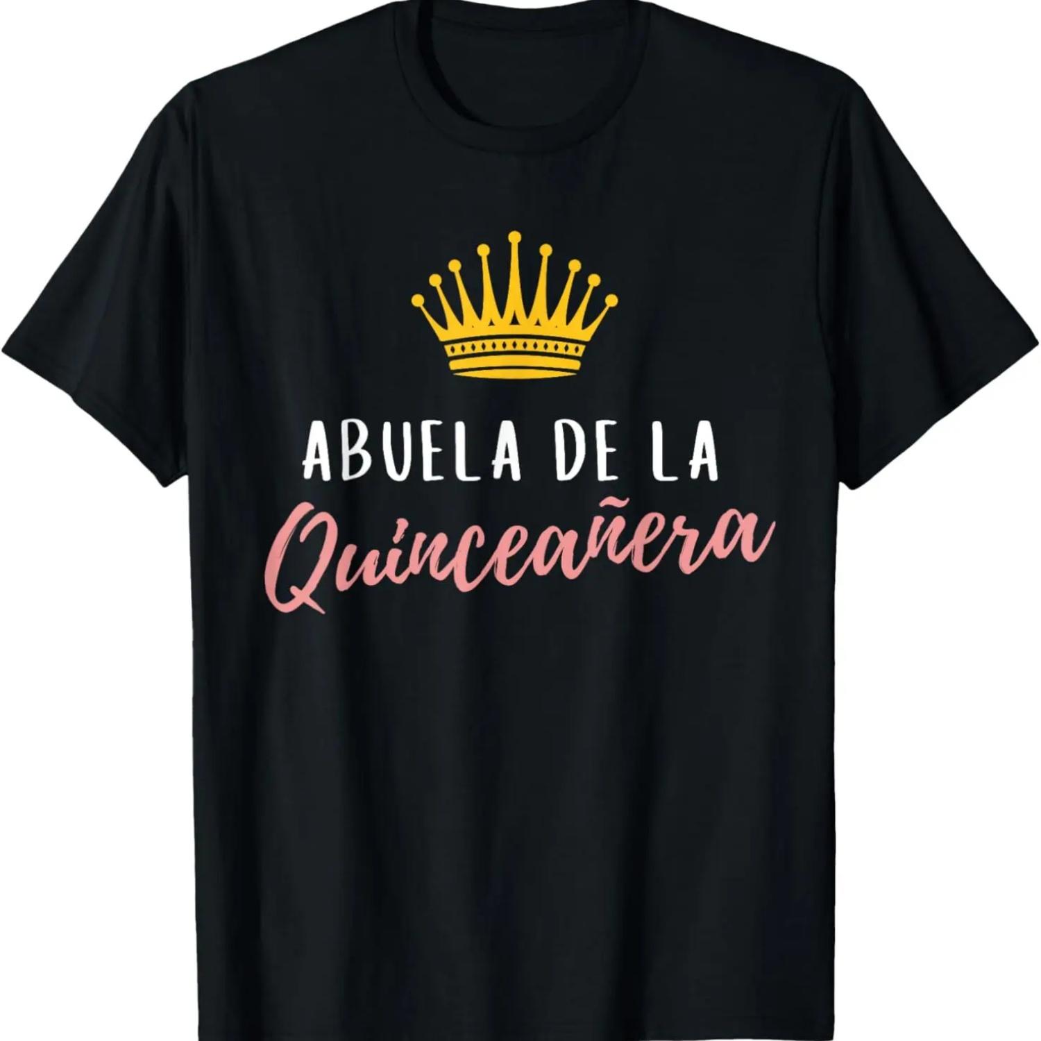 Quinceanera Abuela Grandma Her Rose 15 Party Quince Matching T-Shirt S чёрный