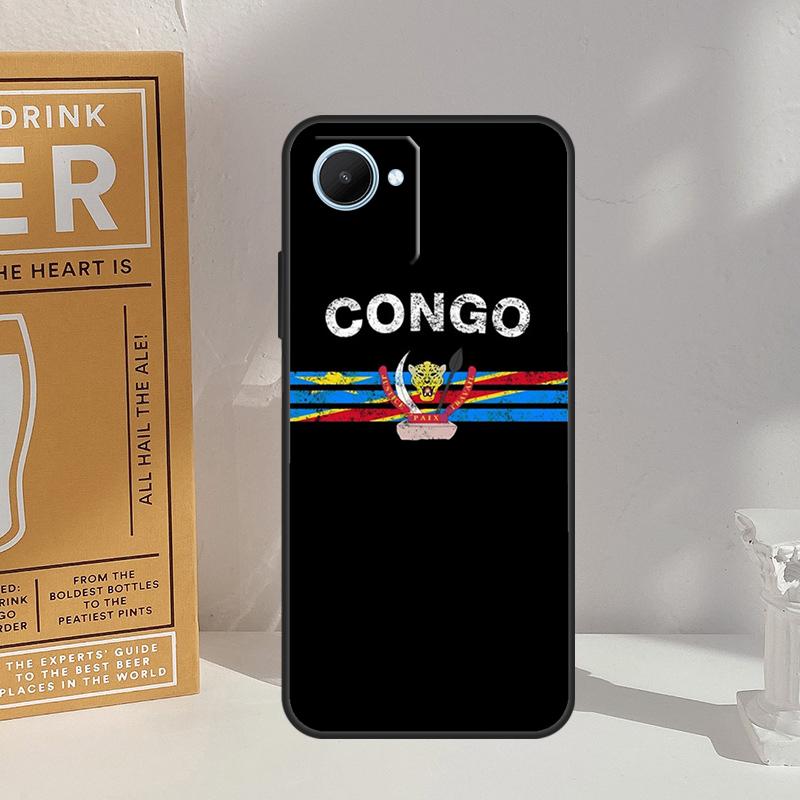 Congo Democratic Republic Flag For Realme GT 6 6T 5 GT7 Pro C67 C75 C61 C55 C53 C51 C21Y C25S 10 11 12 13 14 Pro Plus Case
