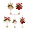 2Pcs Plush Bells Hanging Decorations Christmas Tree Ornament for Door Wall