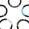 Classic Fashion Men Bracelet Beaded 8mm Tiger Eyes Volcanic Rock Stone Strand Braslet Hematite Healing Braclet Pulseria Hombre