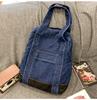 Schoolbag new street trend retro denim backpack lazy style shopping light shoulder cross tote bag