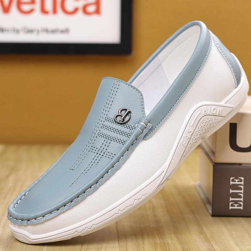 

Men s shoes 2025 new autumn casual sports leather shoes board shoes soft sole foot cover non-slip leather shoes 38