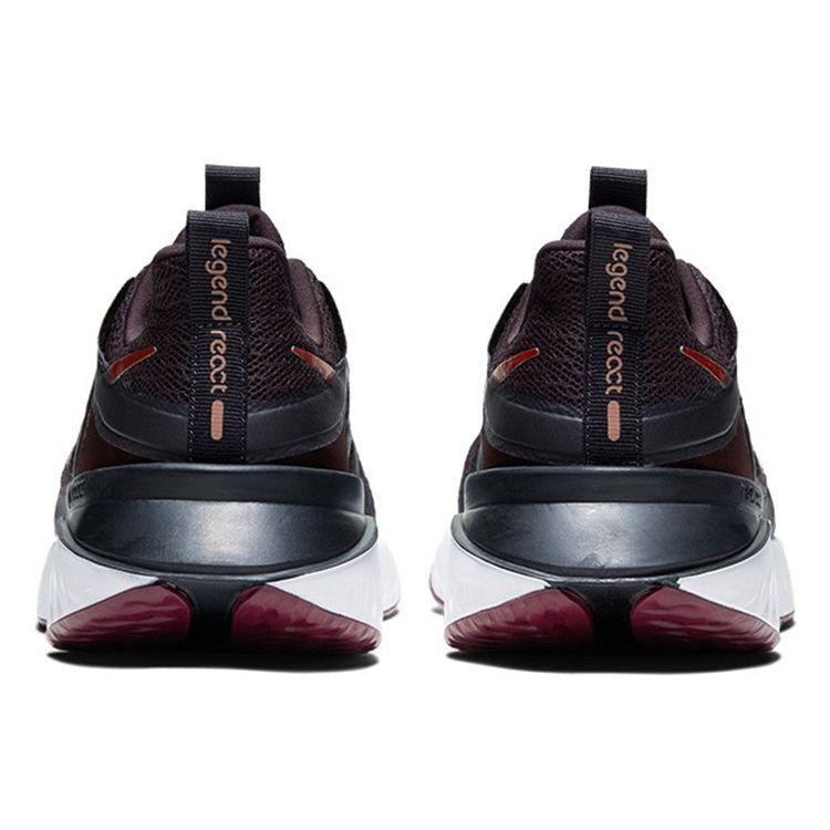 Nike Legend React 2 Burgundy Ash Metallic Copper Women Sneakers Red Black AT1369-602