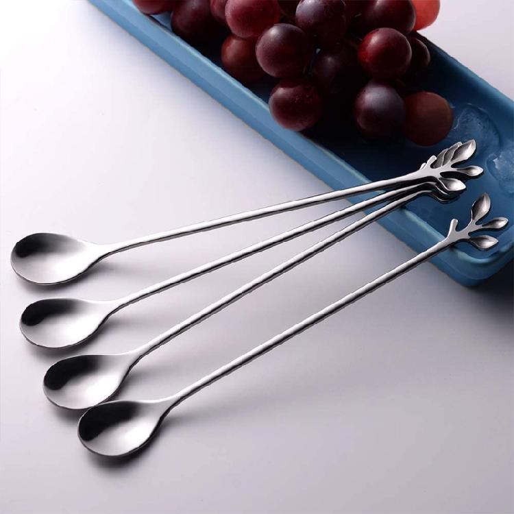 6 Pack Tableware Dessert Spoons Stirring Spoon for Kitchen Stirring Mixing Sugar