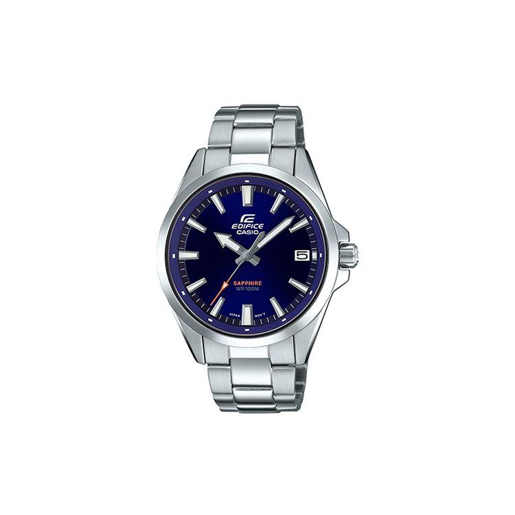 Casio Edifice Series 100 Meters Water Resistant Quartz Movement Stainless Steel Watch Blue Dial Men watches EFB-107D-2AVUPR