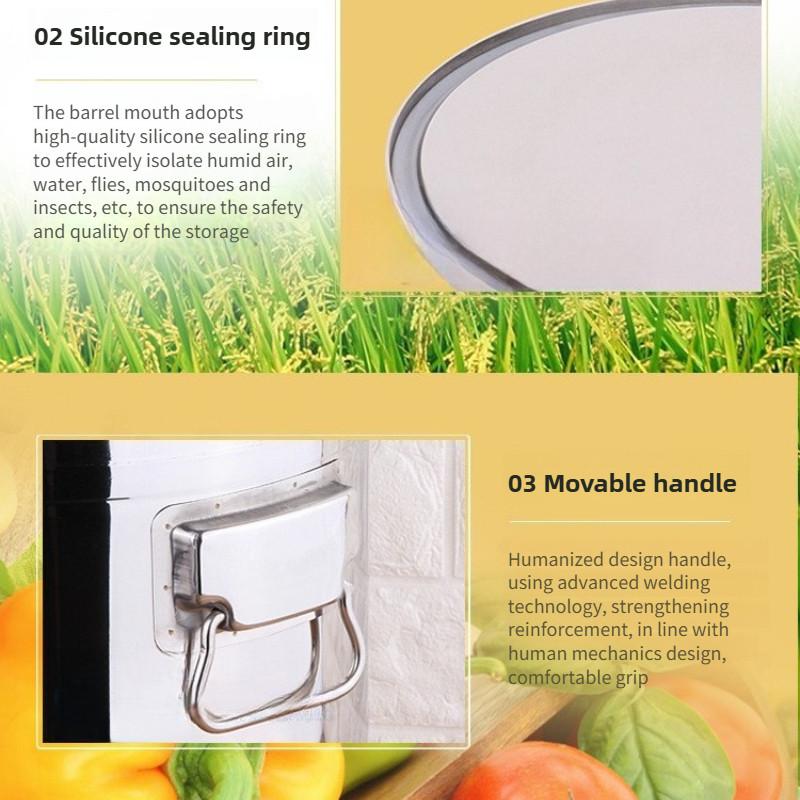 Stainless Steel Sealed Can Multi Functional Brewing And Distillation Equipment Large Capacity Household Food Storage Barrel