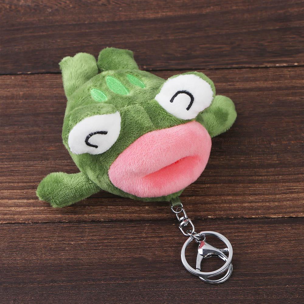 Animals Soft Toy Plush Pendant Plush Keychain Plush Keyring Stuffed Toys Big Mouth Frog Doll