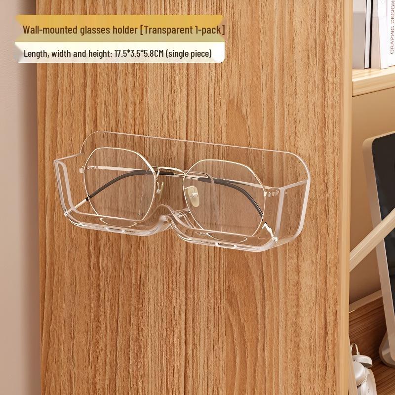 Wall-Mounted Seamless Sunglasses Organizer - Punch-Free Multi-Functional Display Shelf