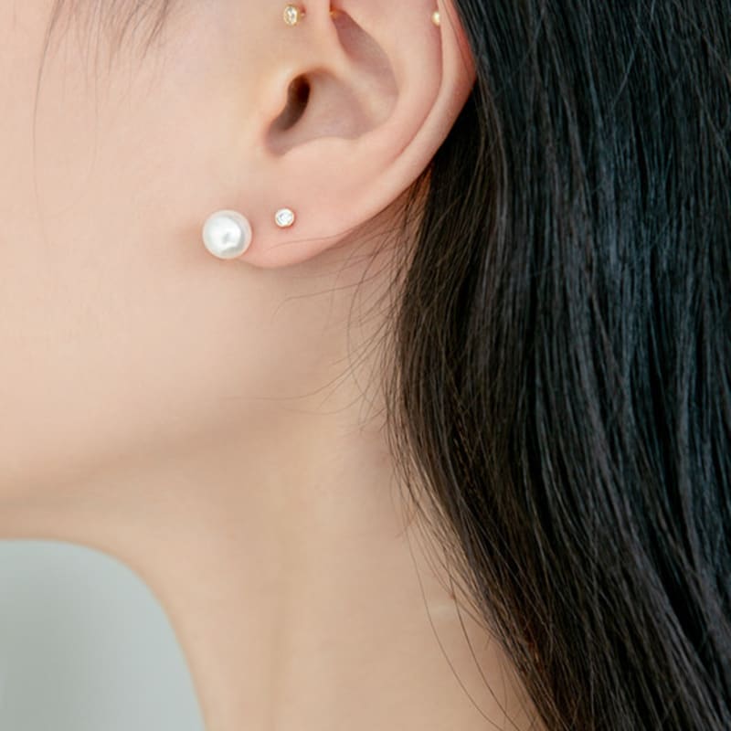 LUNNE 14k Perlen-Piercing (14k Gold) #PI02