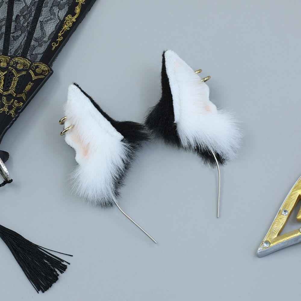 

Чорно-білий головний убір для ляльки Idol з котячими вушками для аксесуарів для ляльки Cotton Doll Idol black&white-ear