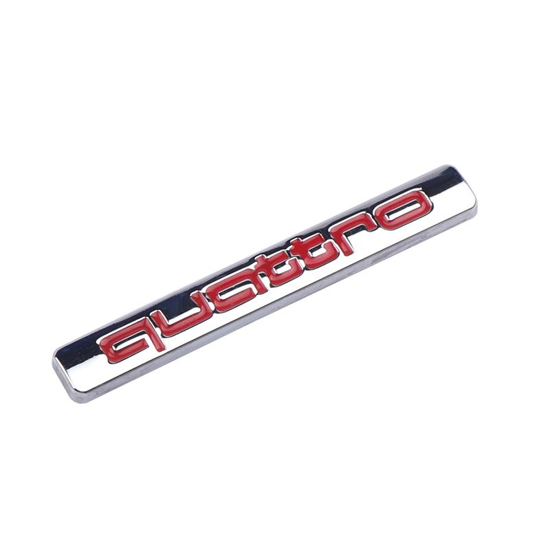 3D QUATTRO Emblem Car Front Grille Badge Body Trunk Decoration Sticker for sjhy3 A3 A4 B8 8P 8V A6 C7 A5 Q5 B7 B6 A2 A3 Q2 Q3 Q4