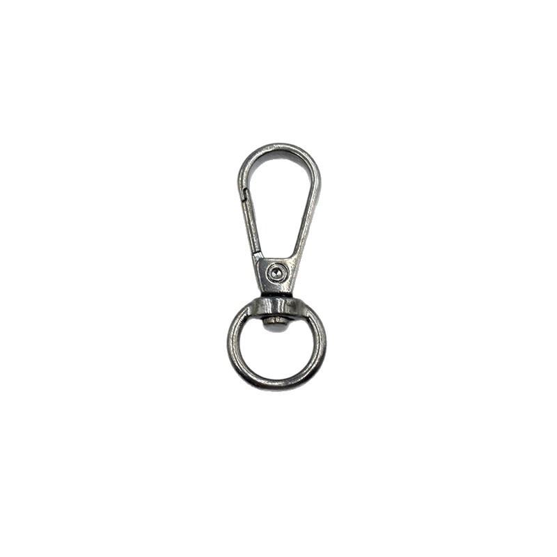 Round Tail Spring Metal Hook Keychain Jewelry Pendant Bag Accessory.