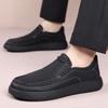 Fashion High Quality Handmade Stitched Comfortable Casual Leather Shoes Brand Business Versatile Commuting Shoes Fashionable Men Loafers