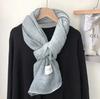 Super Soft and Plain Cotton and Linen Scarf for Women In Autumn and Winter Thin and Artistic Style Retro Warm Shawl Solid Color