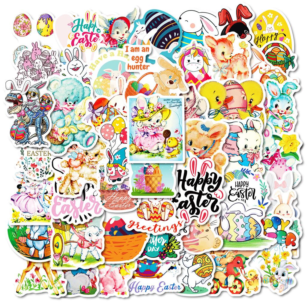 50 Cute Hand-Painted Rabbits Easter Series Diy Easter Gifts Peripherals