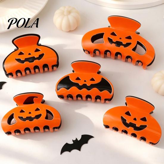 Party Wear Hair Claw Halloween Themed Claw, Hollow Pumpkin Design Clip, Strong Accessory Grip Shower Back Head for Daily Acetic Acid