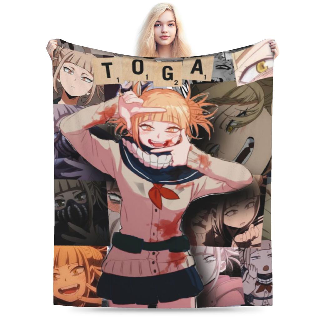Super Soft My Hero Academia Himiko Toga Throw Blanket Premium Flannel Fleece Bed Blanket Super Cozy Bedspread All Season Use