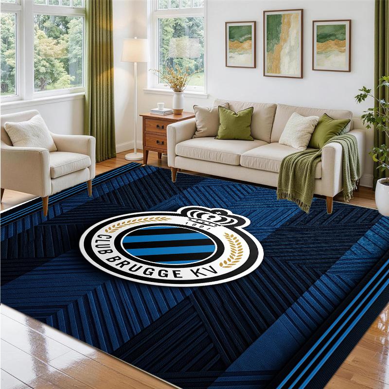 Club Brügge FC Design Kristall-Samt-Teppich Weiche Dekorationsmatte für Schlafzimmer Eingang