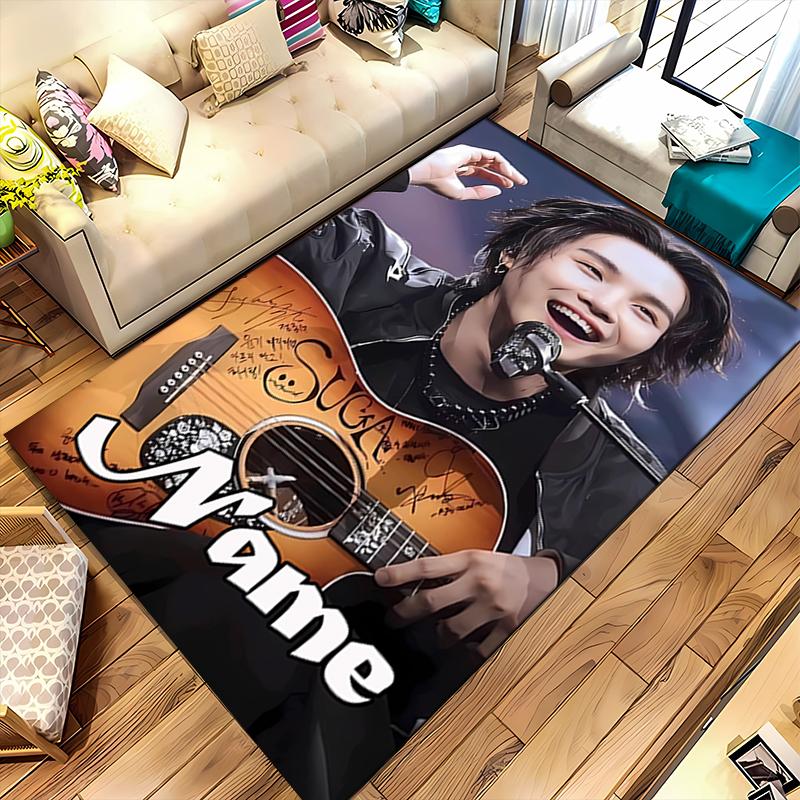 Custom Personalization Jimin Area Rug - Perfect For Kitchen, Bathroom,Laundry Room Decor Large Size Available,Gift All Seasons