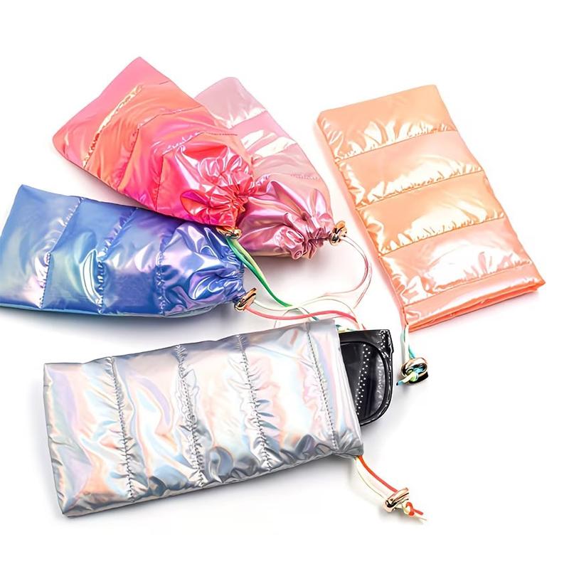 Portable Drawstring Eyeglass Storage Bag Down Cotton Eyeglass Case Mobile Phone Storage Bag Perfect For Daily Travel