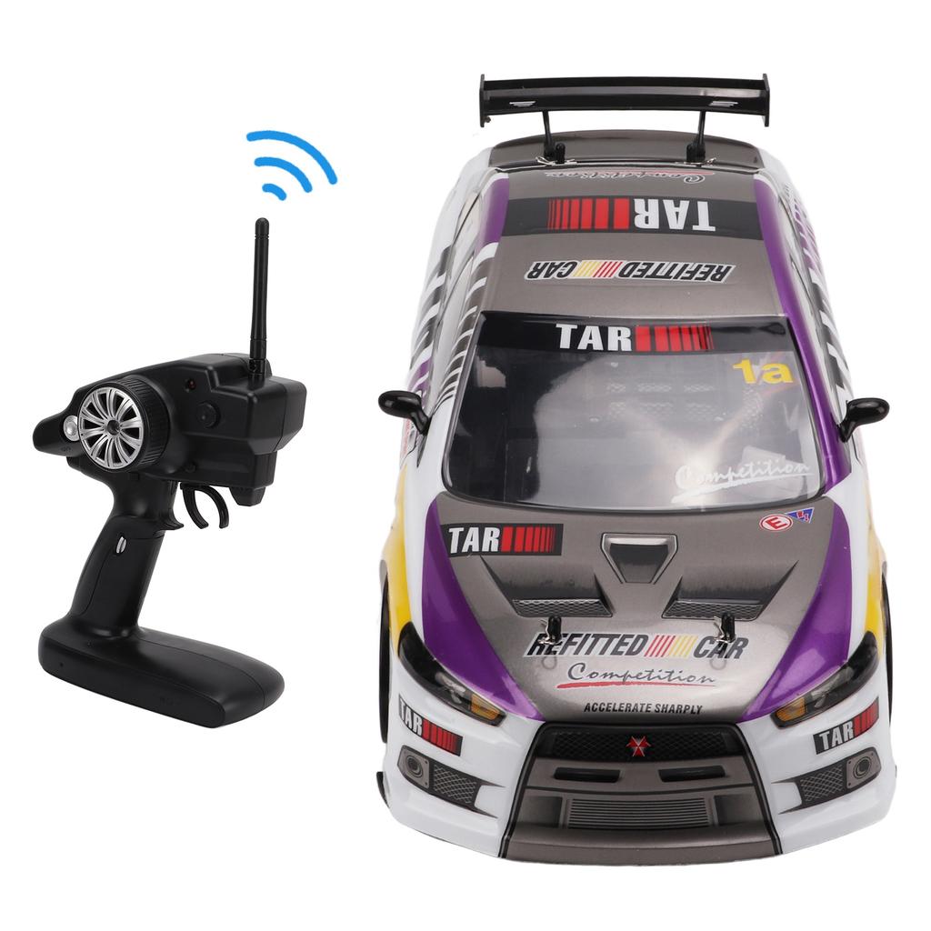 1:10 2.4G 4WD High Power LED Light Drift Racing Car Stunt Driving RC Electric Toy for KidDual