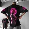 Dragon Ball Japanischer Anime Goku Herren T-Shirt Sommer Baumwolle Y2k Sommer Unisex Locker und Atmungsaktives Baumwoll-T-Shirt Top