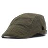 New Men's Beret, Cotton Casual Cap, Embroidered Forward Hat Outdoor Sun Hat