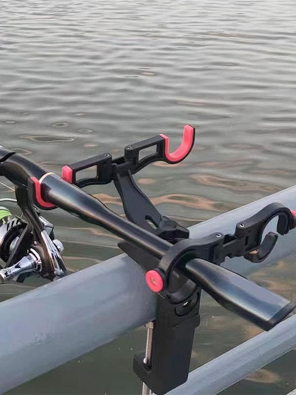 Double Pole Boat Fishing Rods Holder Sea Fishing Stand Foldable Fishing Pole Bracket 90 Degree Adjustable Fishing Pole Support