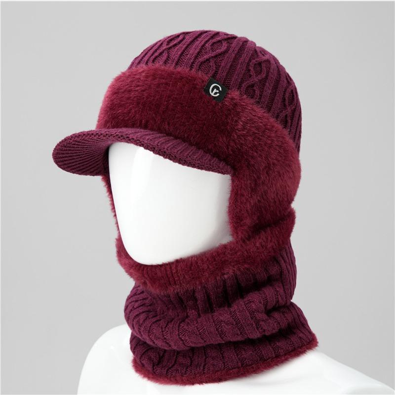 

Hat Men s Winter Warm Knitted Wool Hat Winter Fleece Ear Protector average size (hat only)