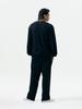 Jeimiweseuteu Henley Neck Pocket Knit Sweatshirt (Black)