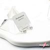 S925 Silver Dual Cubic Shine Huggie Earrings by Haniel – White, One-Touch Design, From Korea