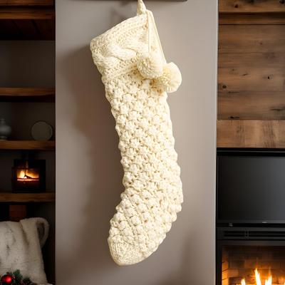 Christmas Knitted Stockings 18inch Large Cable Rustic Comfortable Decoration Farmhouse Knitted Fireplace Stockings For Adults